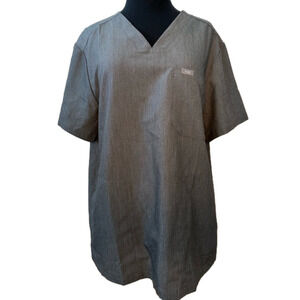 Figs Catarina One Pocket Technical Collection Scrub Top Size L Gray Workwear